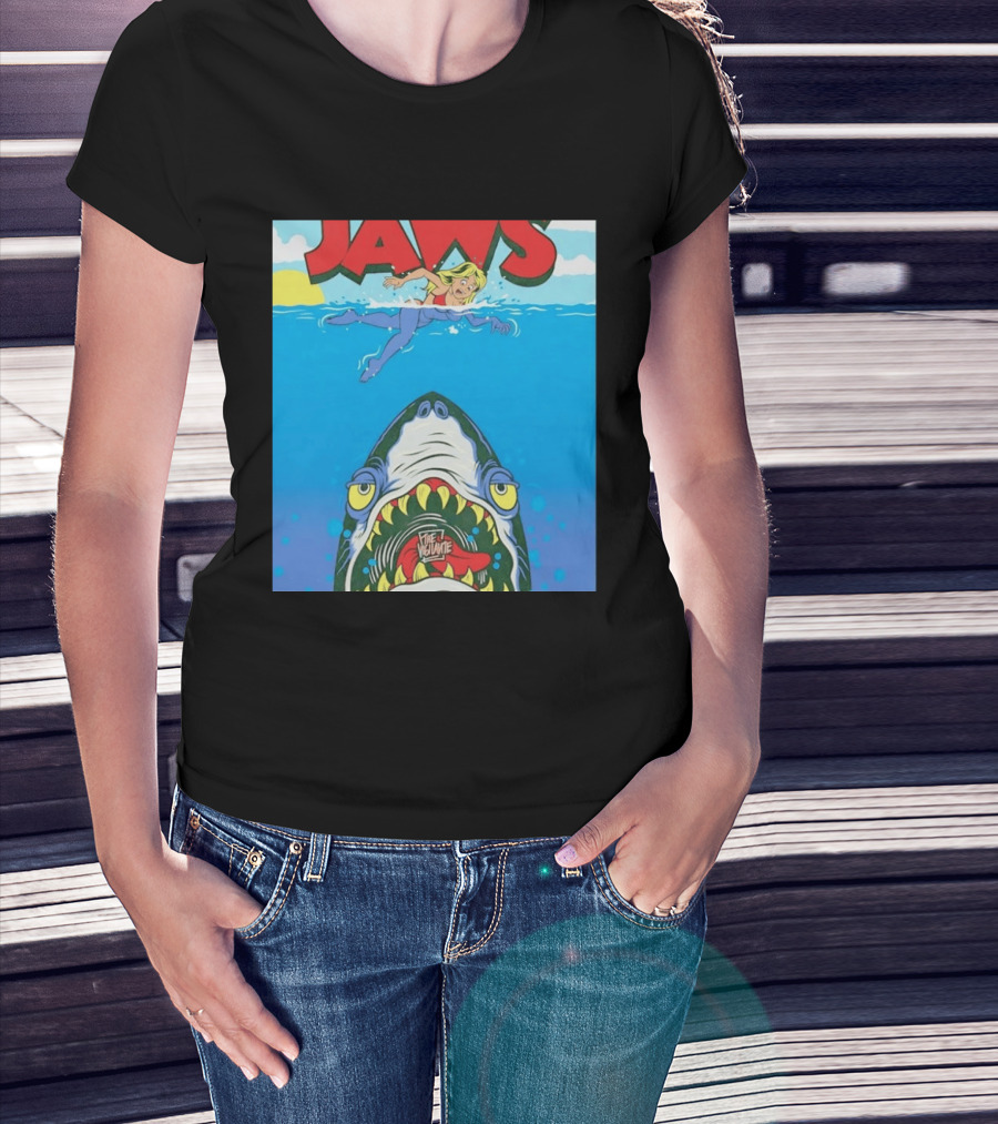The Vigilante Jaws Shark Attack Comic Cartoon T-Shirt