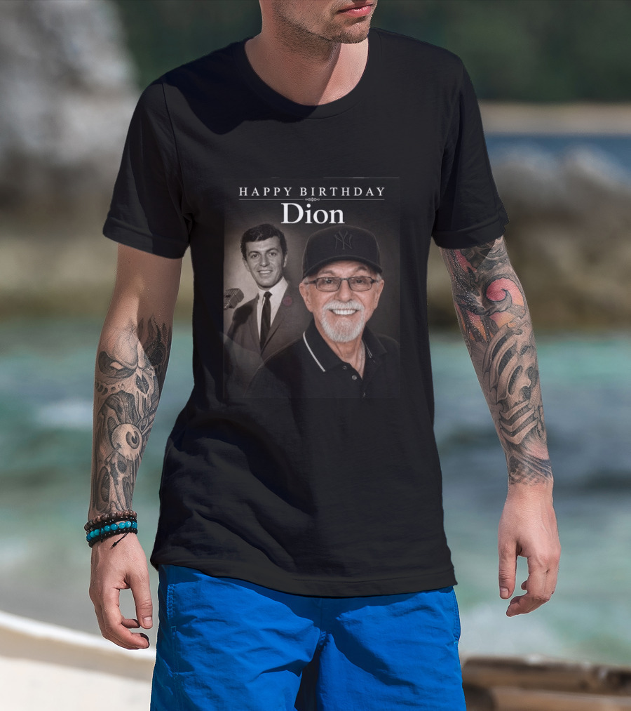 Happy Birthday Dion Iconic Celebration With Smiling T-Shirt