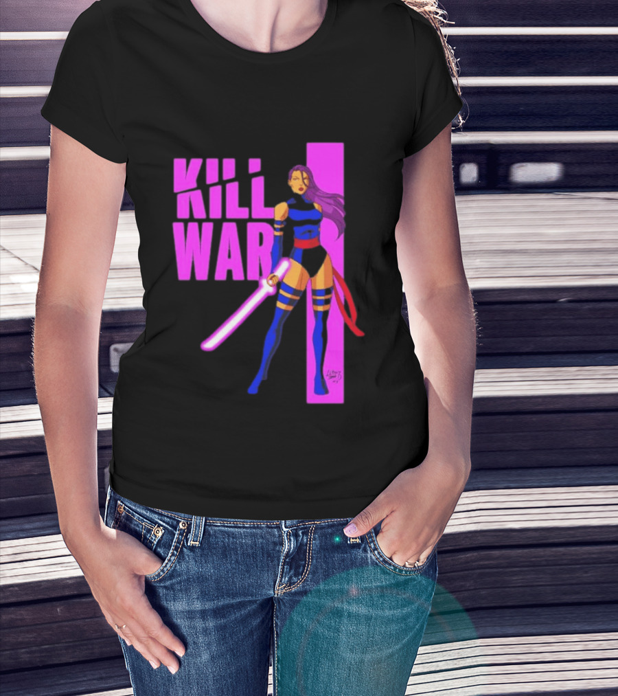 Psylocke Marvel Comics Kill War Pink T-Shirt