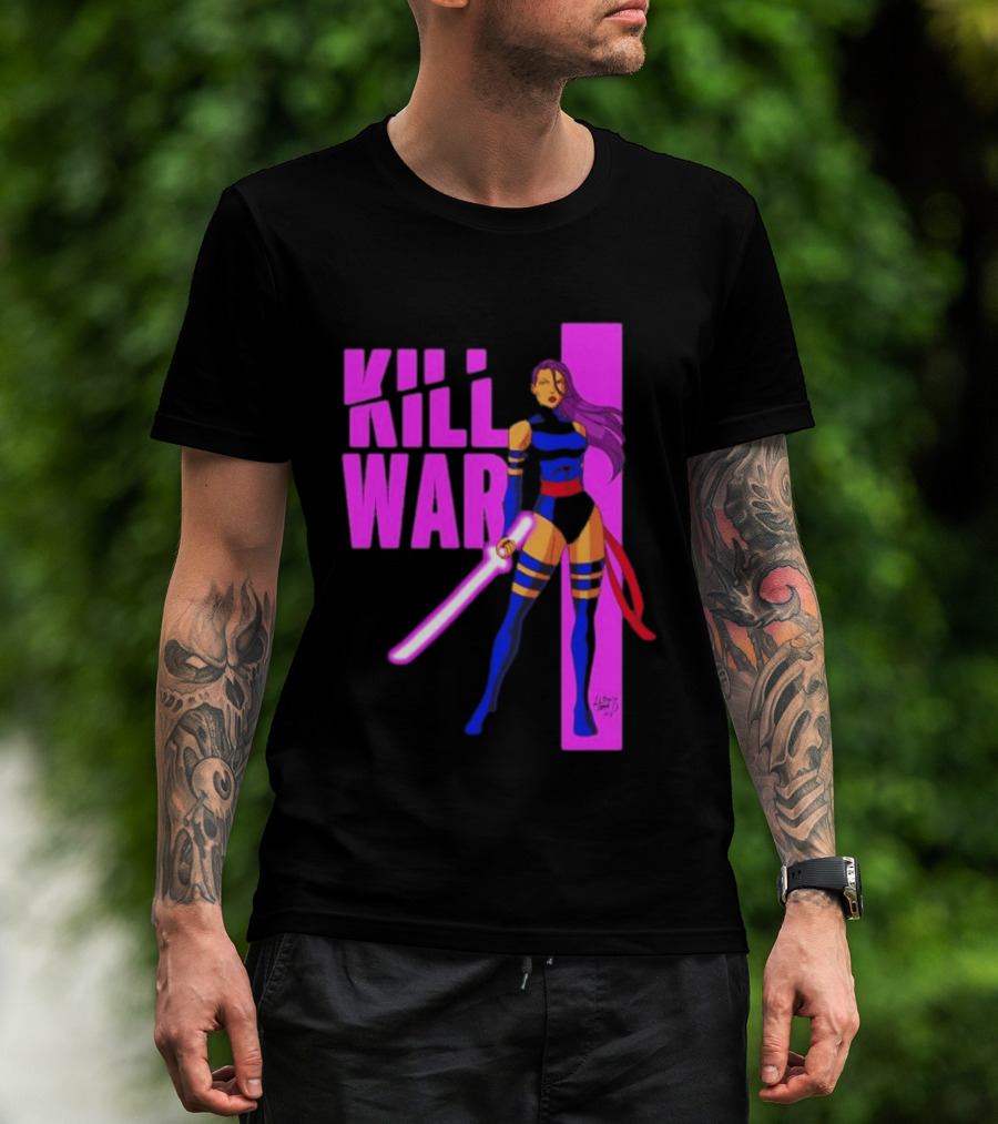 Psylocke Marvel Comics Kill War Pink T-Shirt