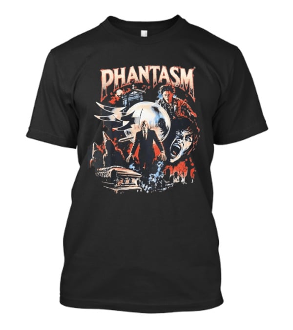 Phantasm Tall Man Screaming Face Mausoleum Graveyard Horror T-Shirt