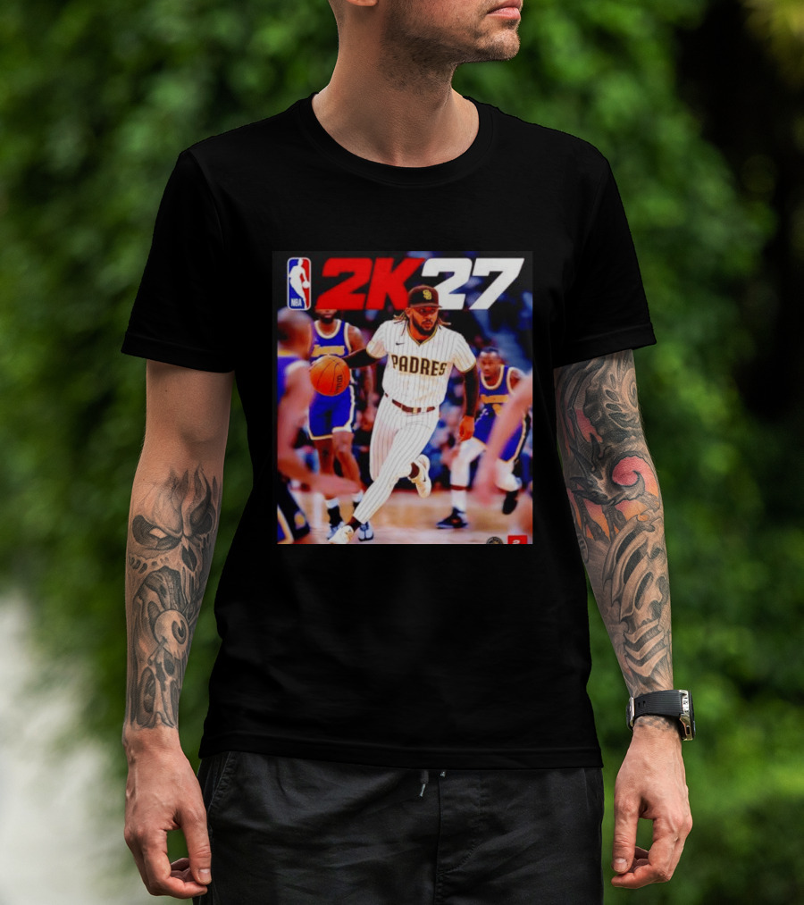 San Diego Padres NBA 2K27 Crossover Concept With Basketball Action T-Shirt
