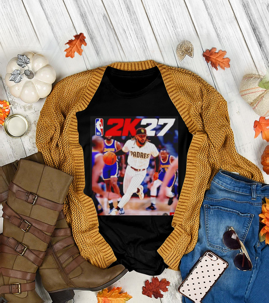 San Diego Padres NBA 2K27 Crossover Concept With Basketball Action T-Shirt
