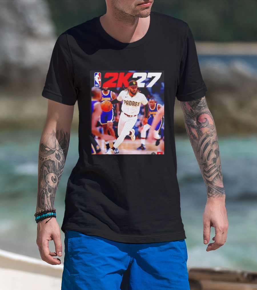 San Diego Padres NBA 2K27 Crossover Concept With Basketball Action T-Shirt