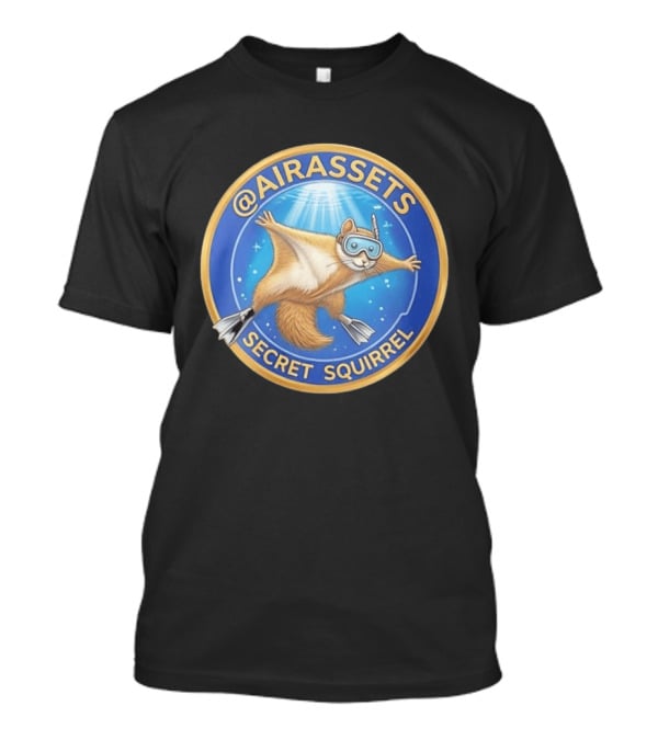 AIRASSETS Secret Squirrel Scuba Diving Flying Squirrel T-Shirt