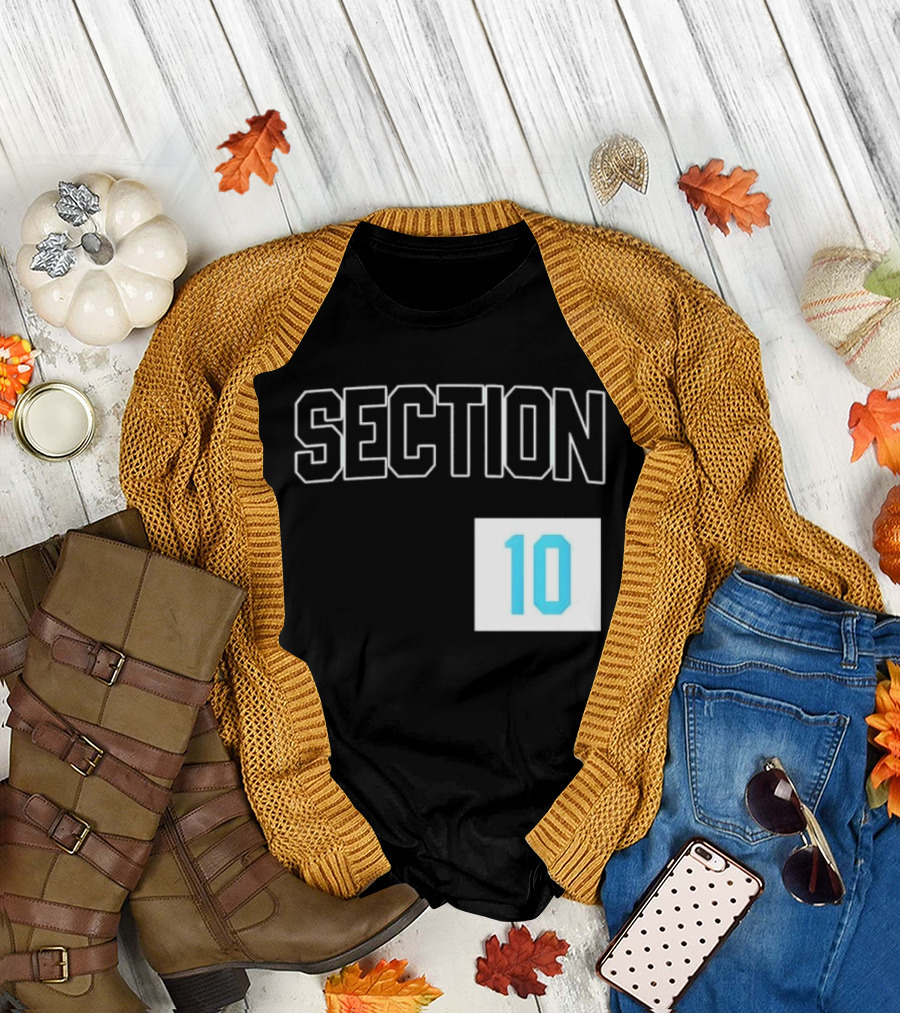 Section 10 Carolina Hurricanes Hockey Fan Gear T-Shirt