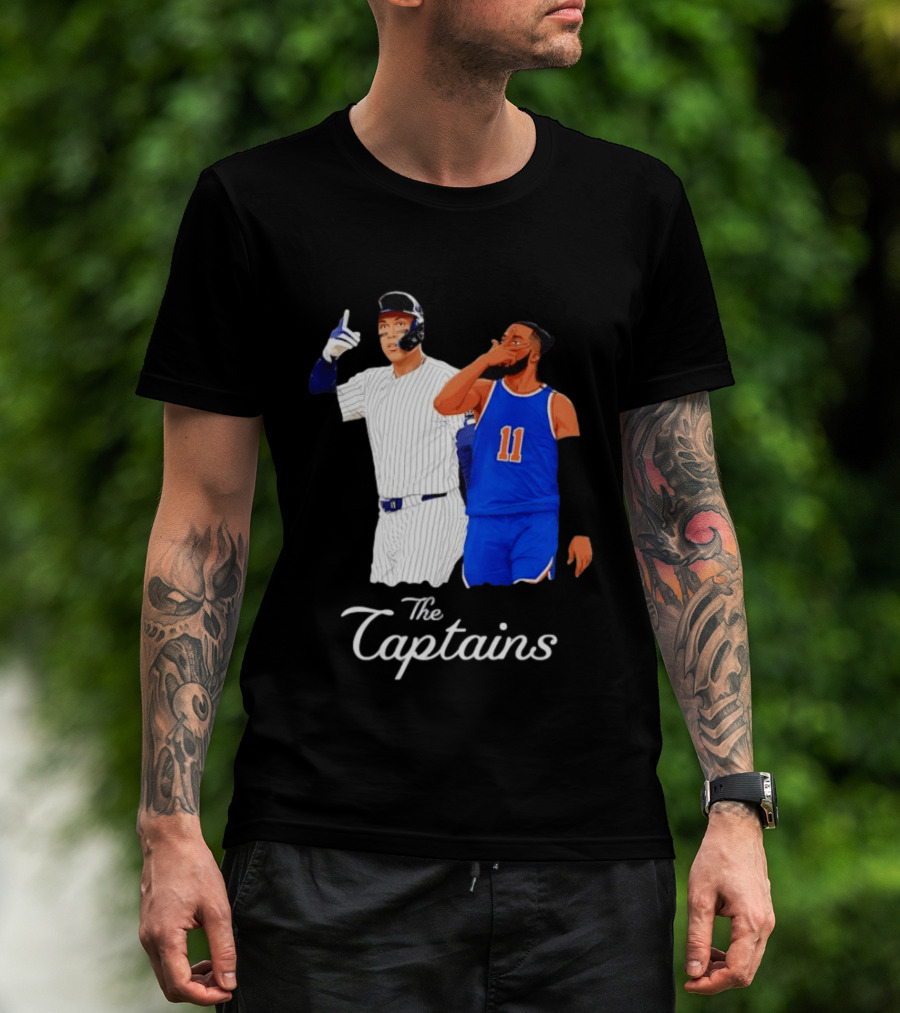 Aaron Judge New York Yankees Jalen Brunson New York Knicks The Captains T-Shirt