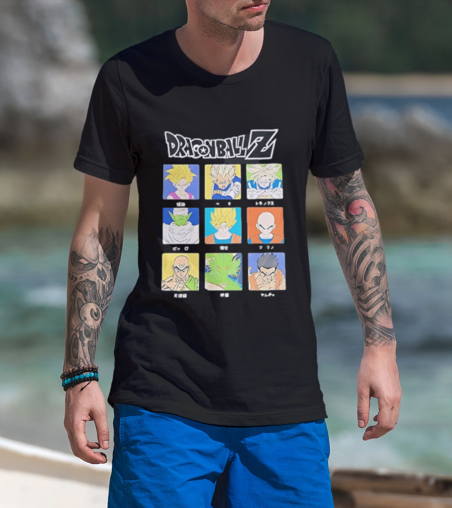 Dragon Ball Z Gohan Vegeta Trunks Piccolo Goku Krillin Tien Shenron Yamcha Anime Characters T-Shirt