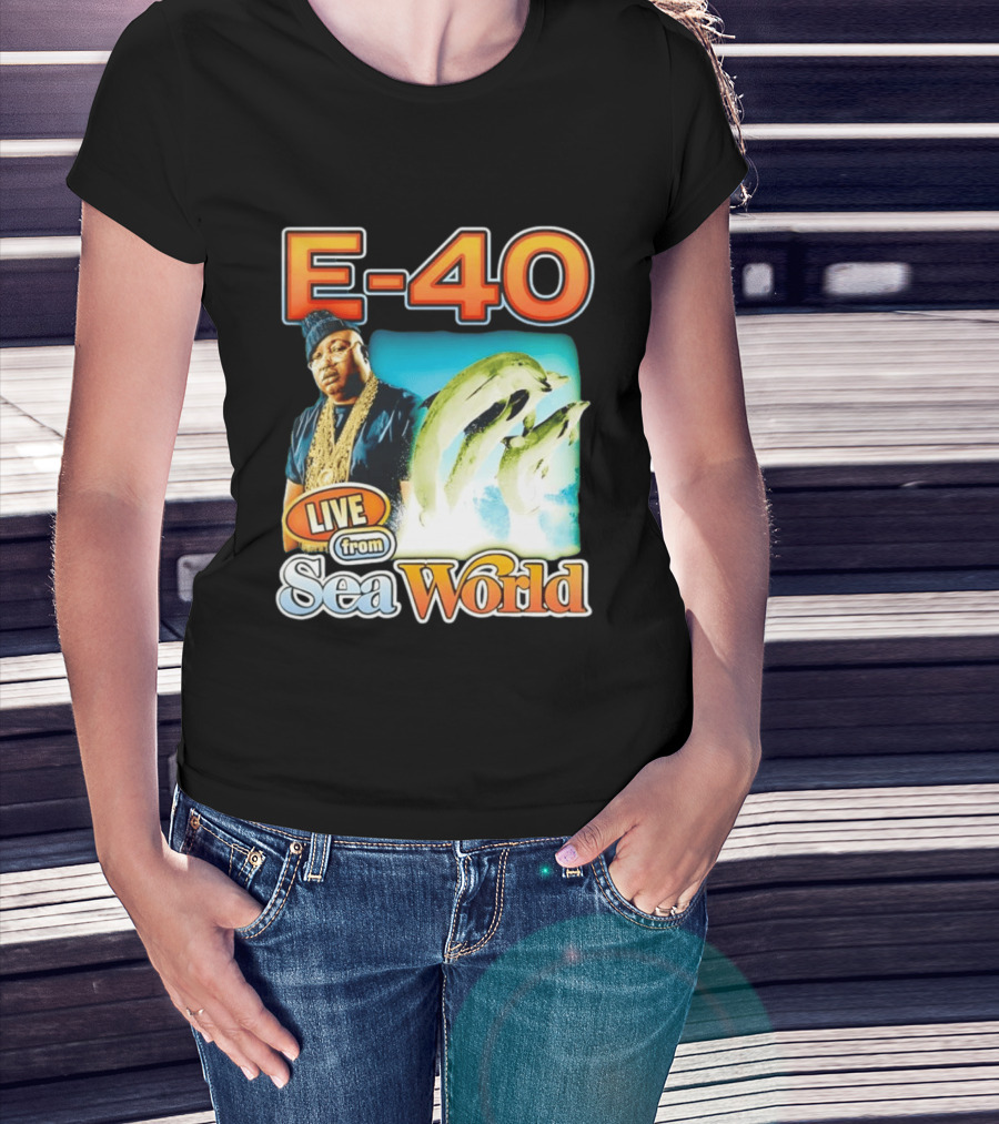 E 40 Live From Sea World With Dolphins T-Shirt