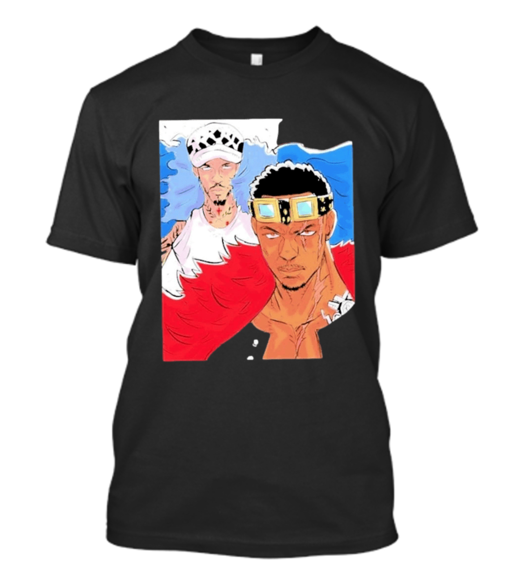 Minnesota Timberwolves Anthony Edwards Lamelo Ball Anime Crossover One Piece Fusion T-Shirt