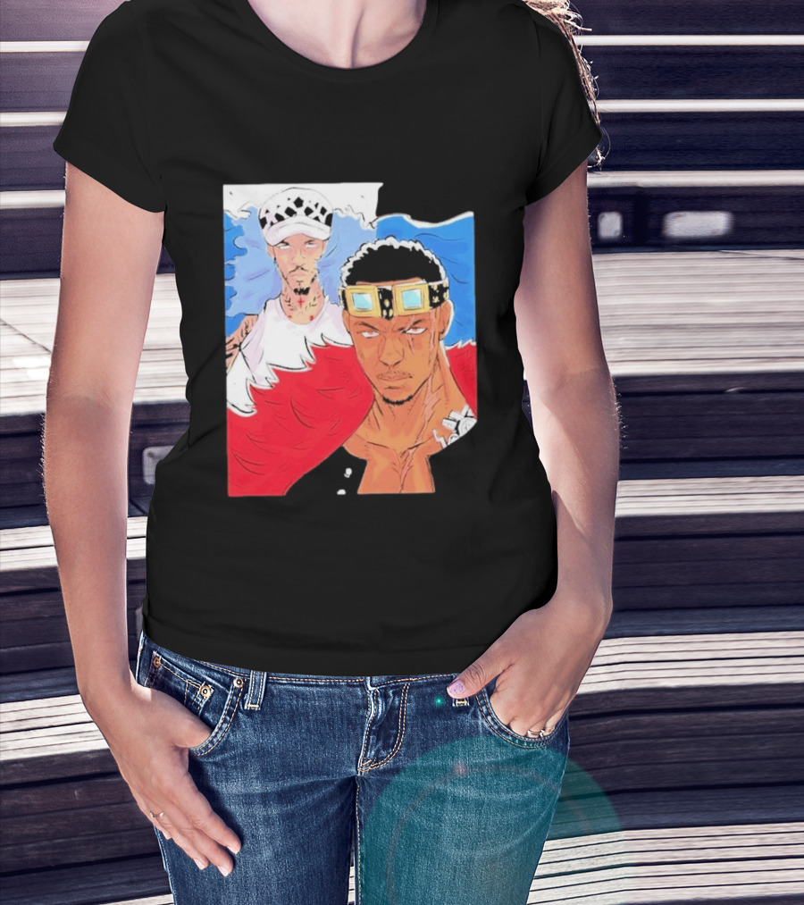 Minnesota Timberwolves Anthony Edwards Lamelo Ball Anime Crossover One Piece Fusion T-Shirt