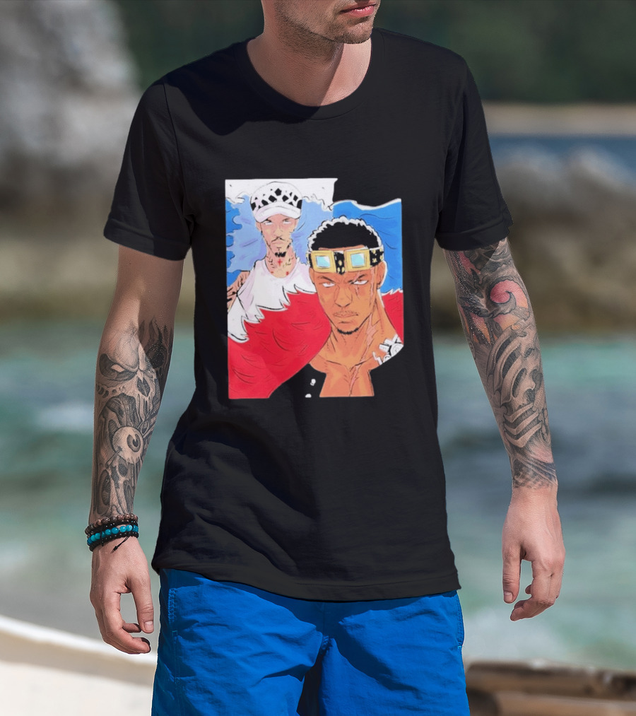 Minnesota Timberwolves Anthony Edwards Lamelo Ball Anime Crossover One Piece Fusion T-Shirt