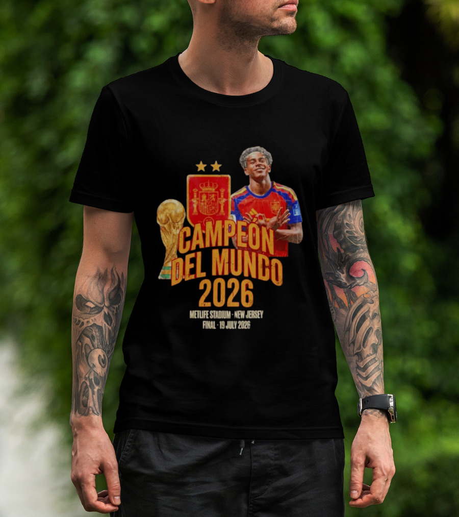 Spain Campeon Del Mundo 2026 Metlife Stadium New Jersey Final 19 Jul 2026 T-Shirt