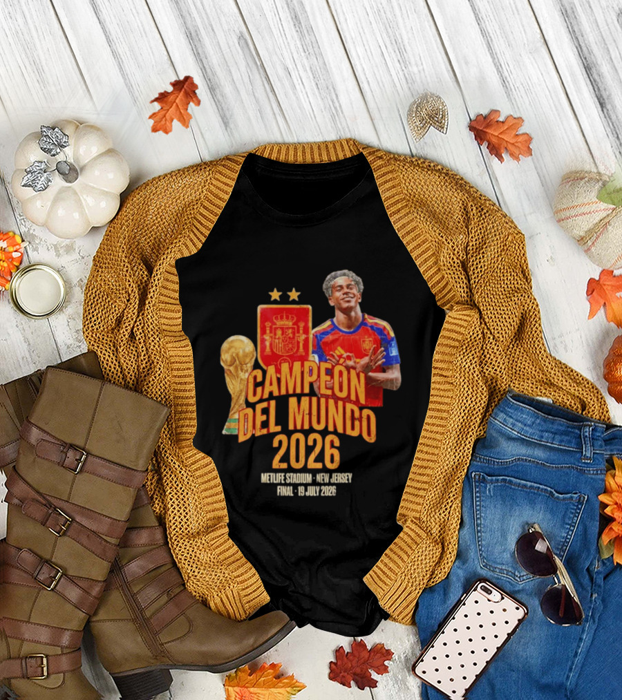 Spain Campeon Del Mundo 2026 Metlife Stadium New Jersey Final 19 Jul 2026 T-Shirt