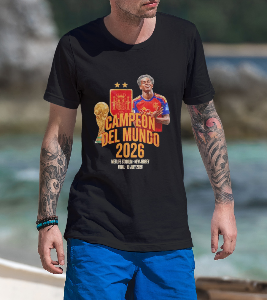 Spain Campeon Del Mundo 2026 Metlife Stadium New Jersey Final 19 Jul 2026 T-Shirt