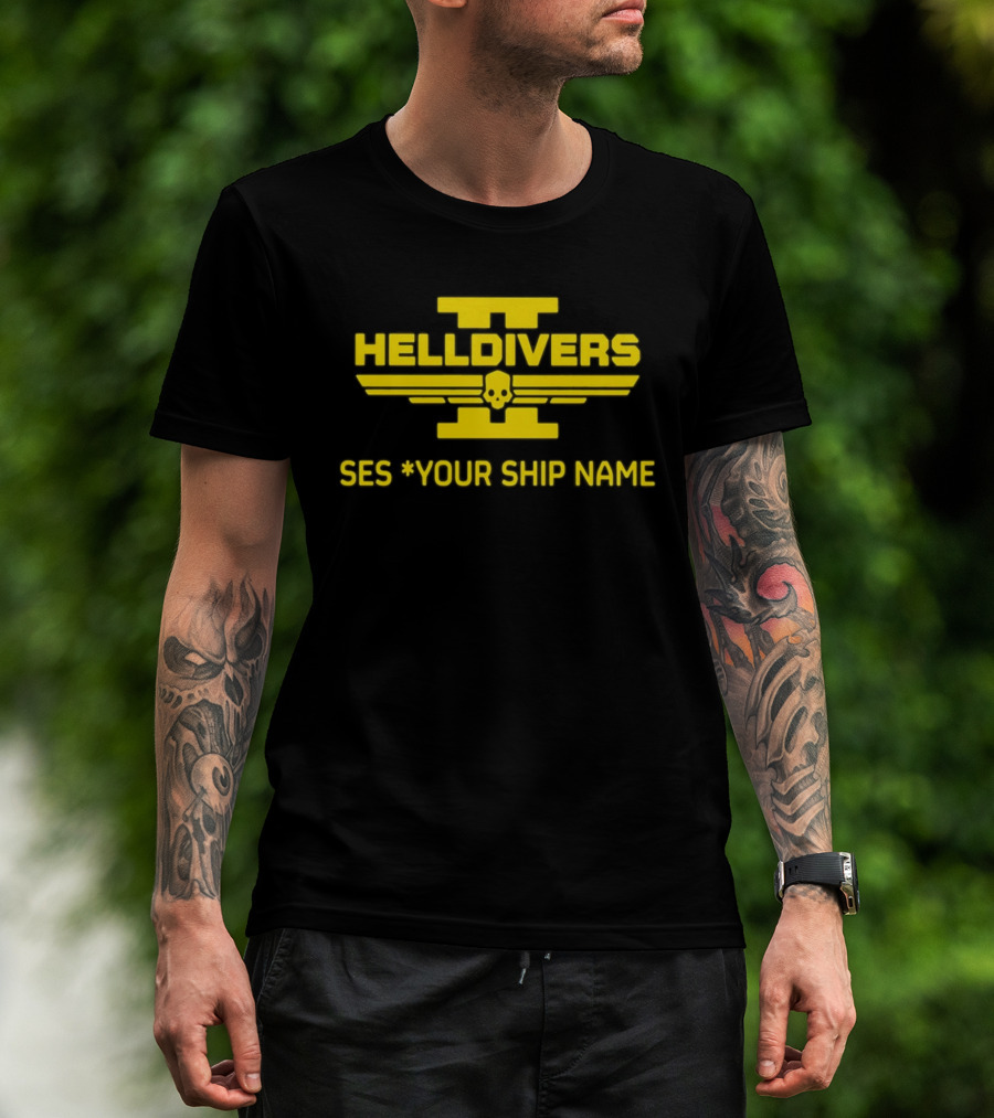 Helldivers II Customized SES Your Ship Name T-Shirt