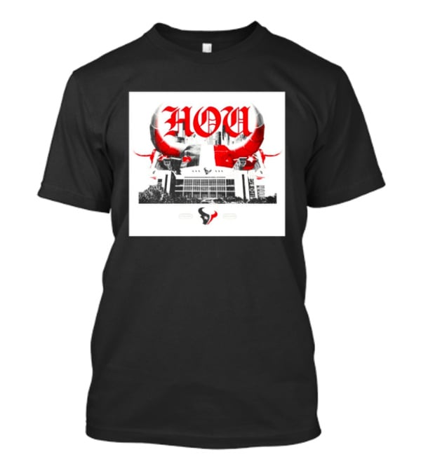 Houston Texans HOU H Town Red Bull Horns T-Shirt