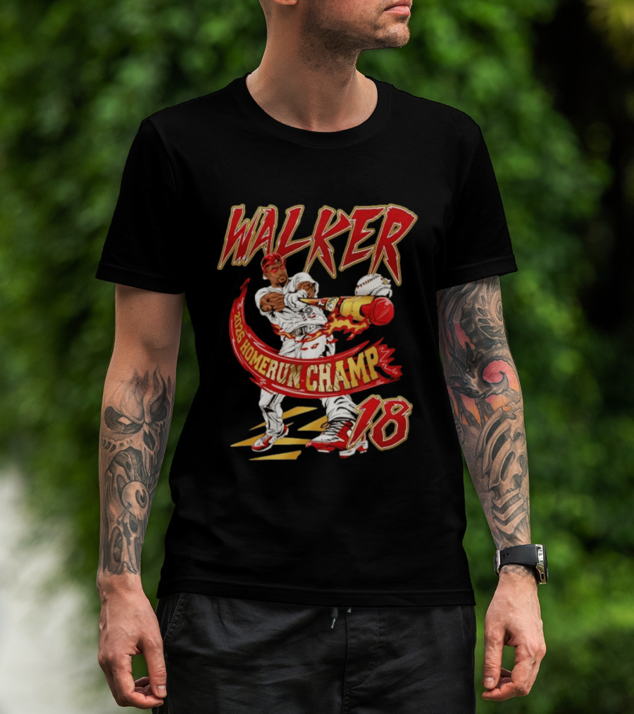 Walker 2026 Home Run Champ 18 MLB Baseball Player T-Shirt
