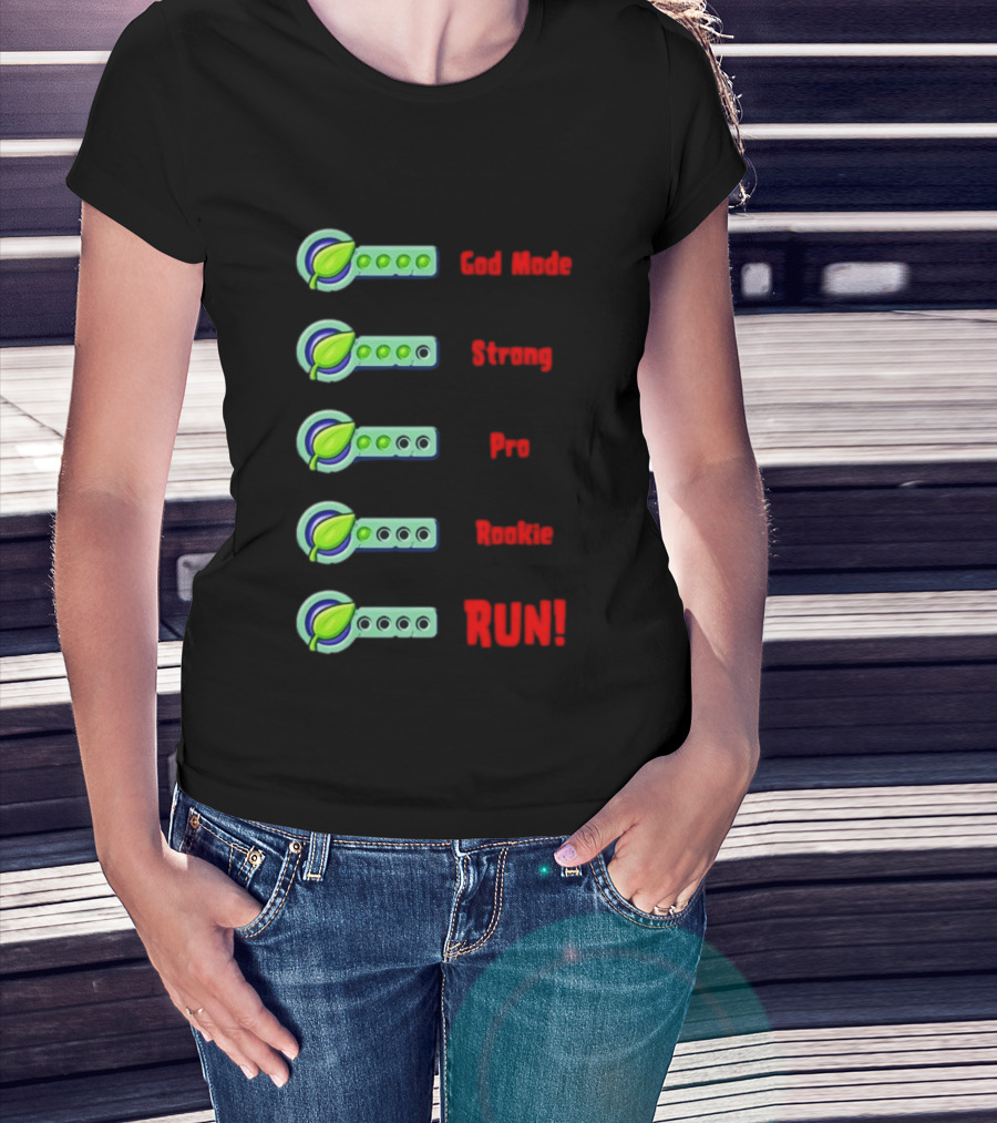 Plant Food Power Levels God Mode Strong Pro Rookie Run T-Shirt
