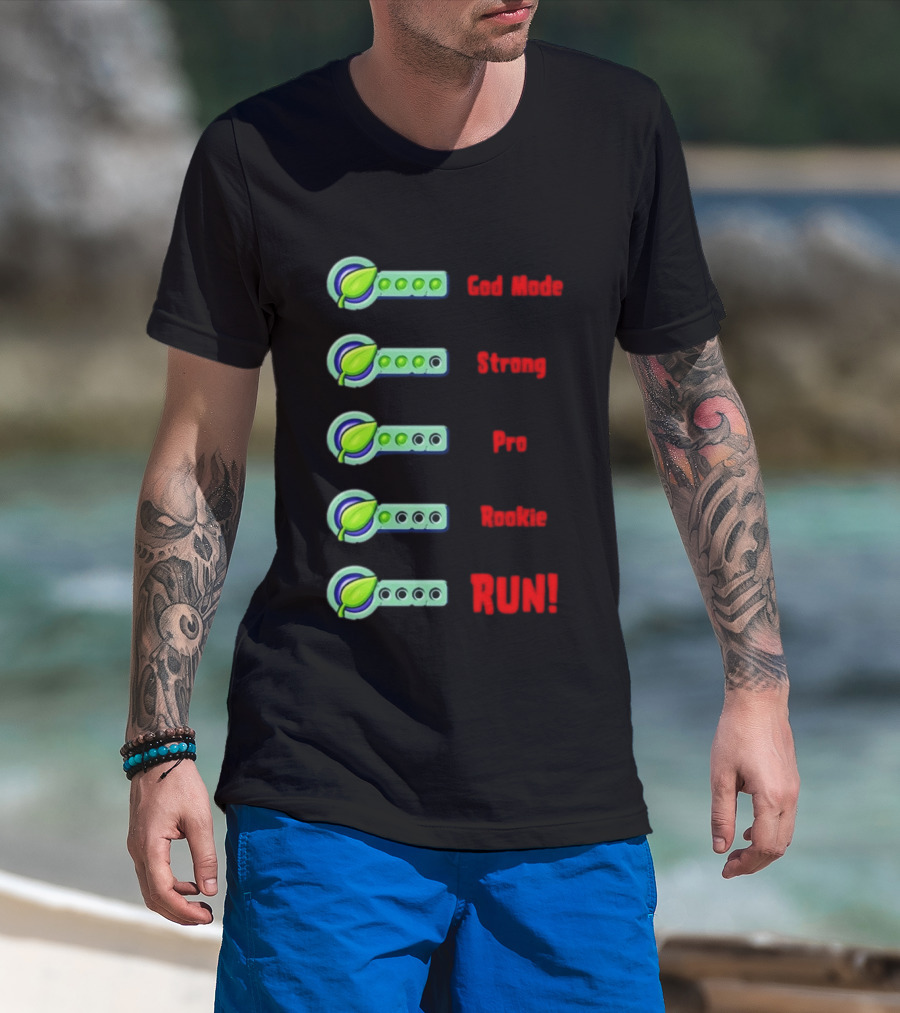 Plant Food Power Levels God Mode Strong Pro Rookie Run T-Shirt