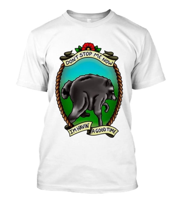 Dancing Wolf Don't Stop Me Now I'm Havin' A Good Time T-Shirt