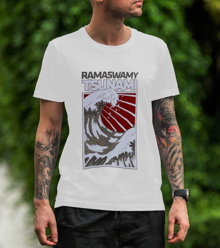 Ramaswamy Tsunami Japanese Wave T-Shirt