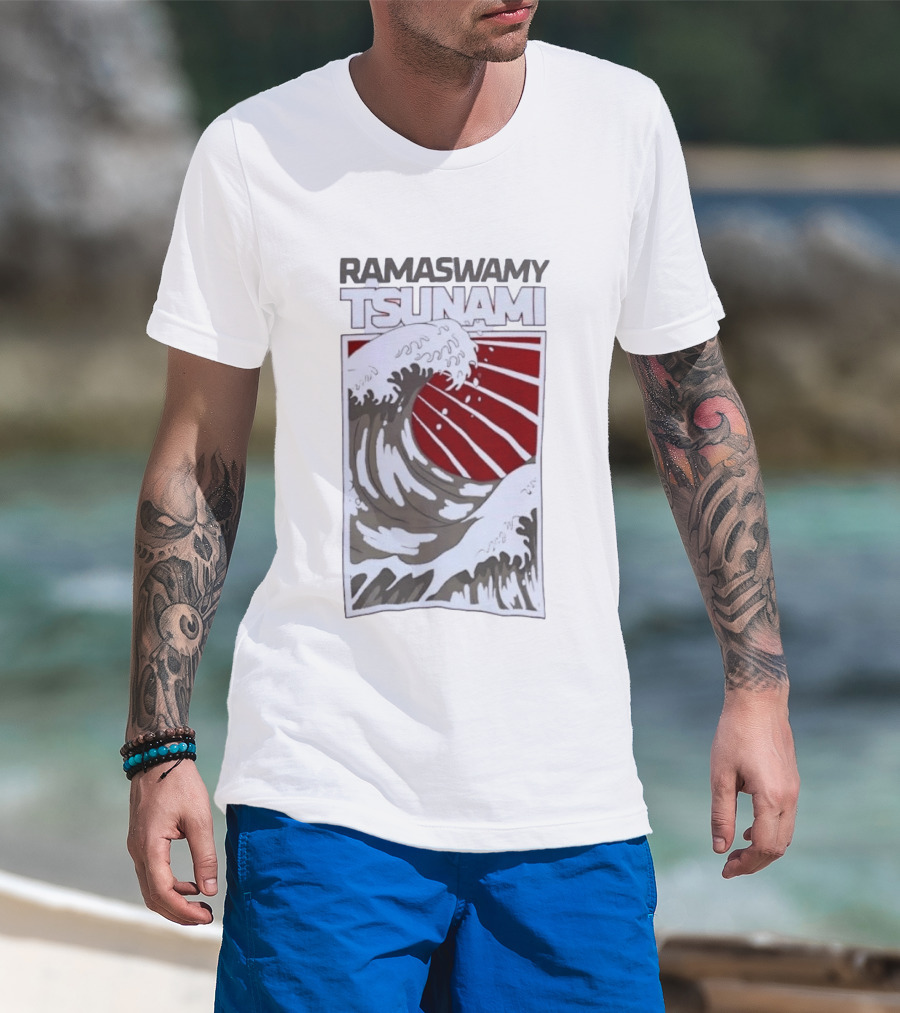 Ramaswamy Tsunami Japanese Wave T-Shirt