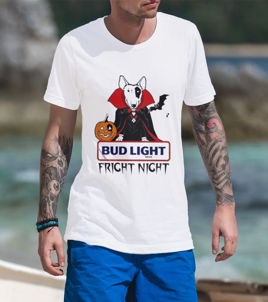 Bud Light Spuds MacKenzie Fright Night 80s Halloween T-Shirt
