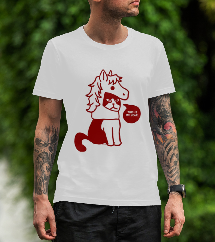 Year Of The Horse 2026 Chinese Lunar New Year Zodiac Cat T-Shirt