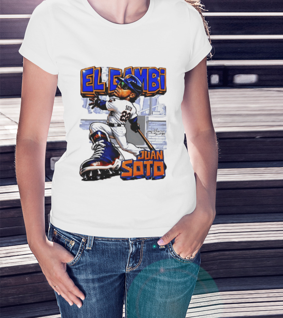 New York Mets El Gambi Juan Soto 22 Baseball T-Shirt