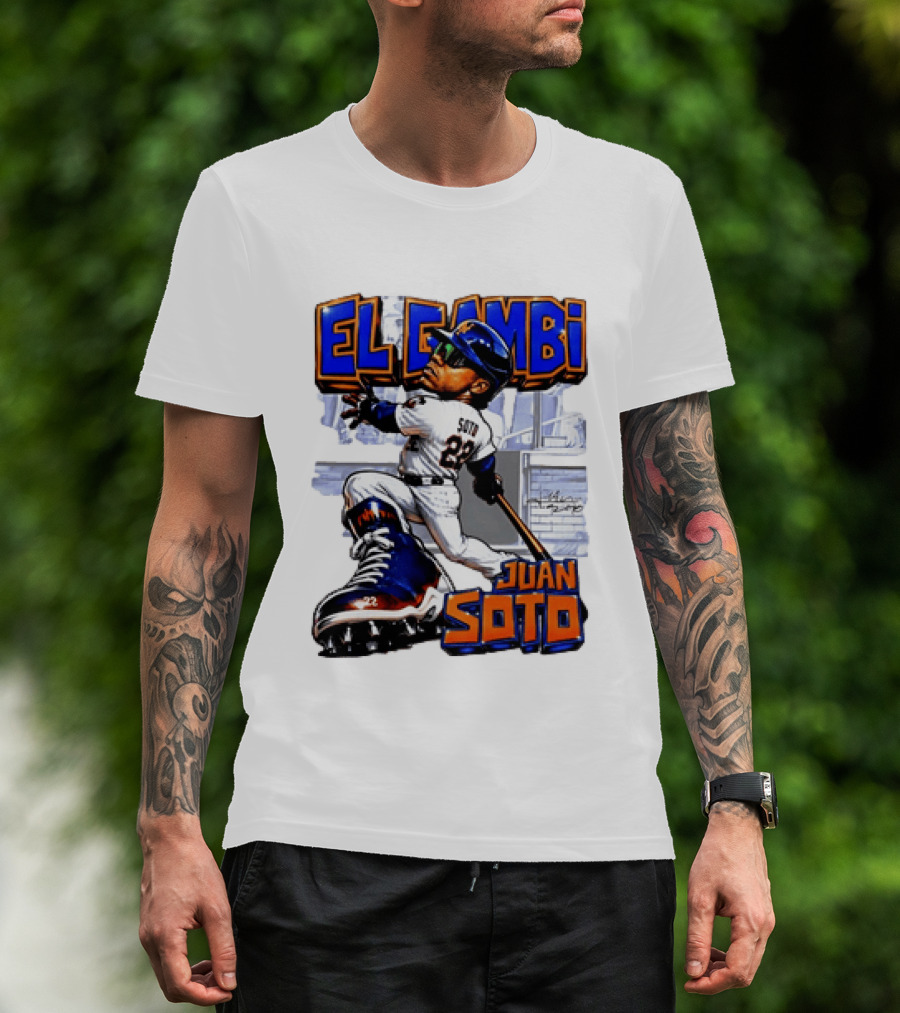 New York Mets El Gambi Juan Soto 22 Baseball T-Shirt