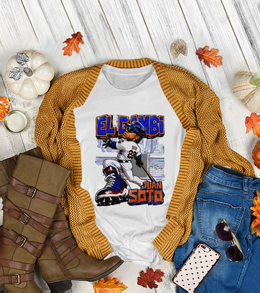 New York Mets El Gambi Juan Soto 22 Baseball T-Shirt