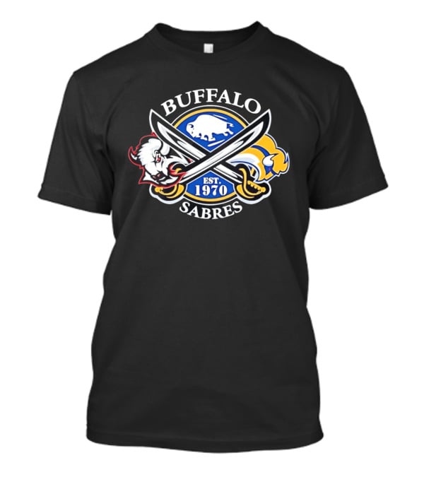 Buffalo Sabres Est 1970 Crossed Sabers Logo With Buffalo And Sabre T-Shirt