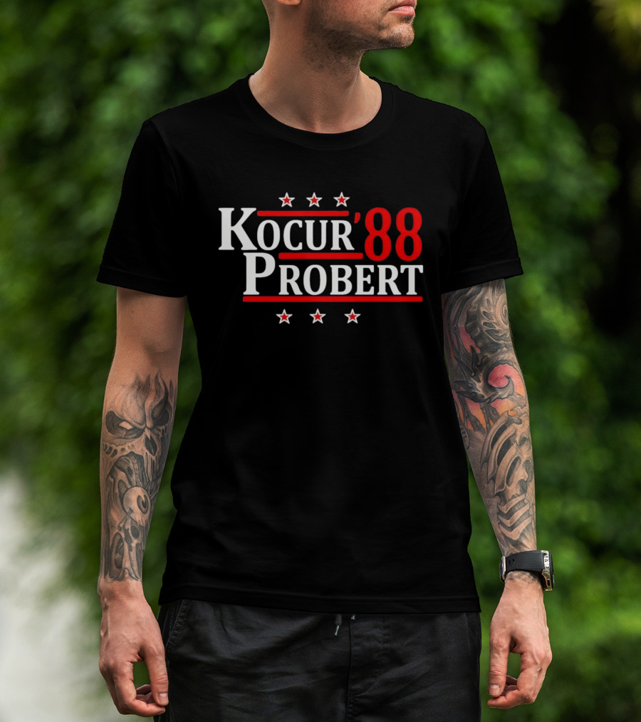 Detroit Kocur Probert Hockey Legends 88 With Stars T-Shirt