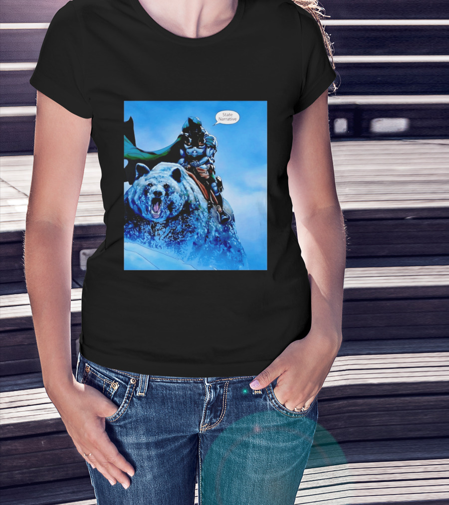Doctor Doom State Narrative Riding Bear T-Shirt
