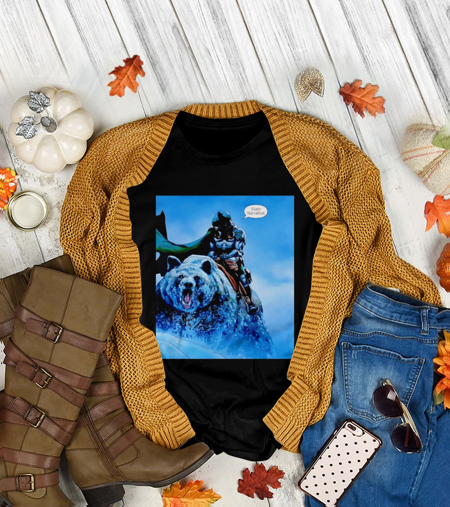Doctor Doom State Narrative Riding Bear T-Shirt