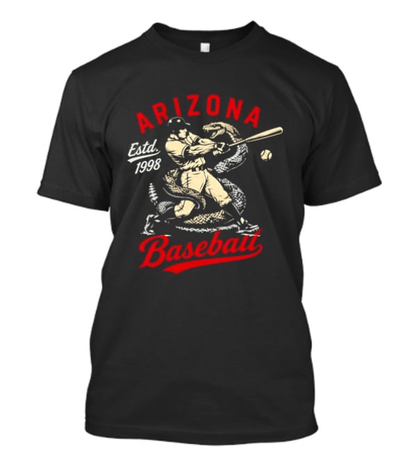 Estd 1998 Arizona Baseball Batting Player With Snake T-Shirt