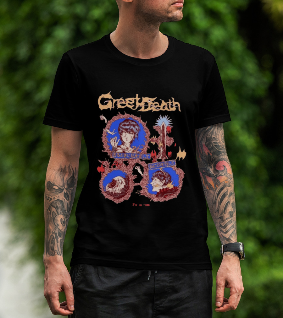 Greet Death Berserk Evil Greed Store Longsleeve Anime Manga Aesthetic T-Shirt