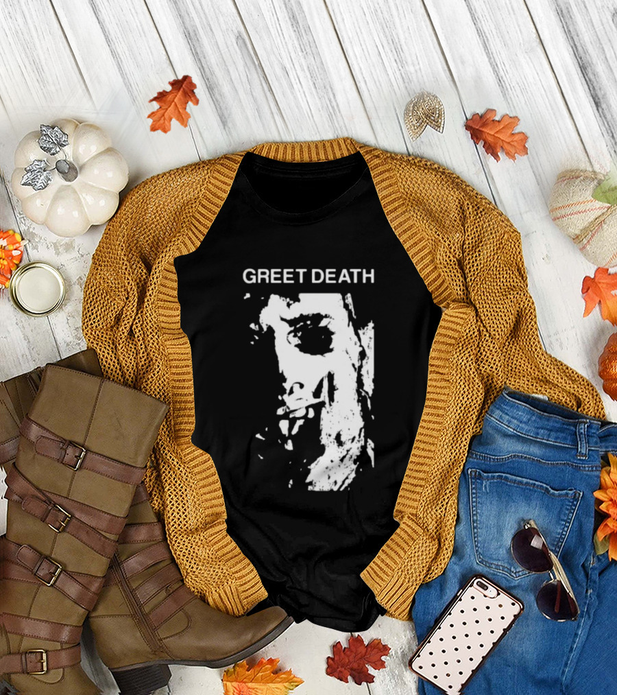 Evil Greed Store Greet Death Leatherface Horror T-Shirt