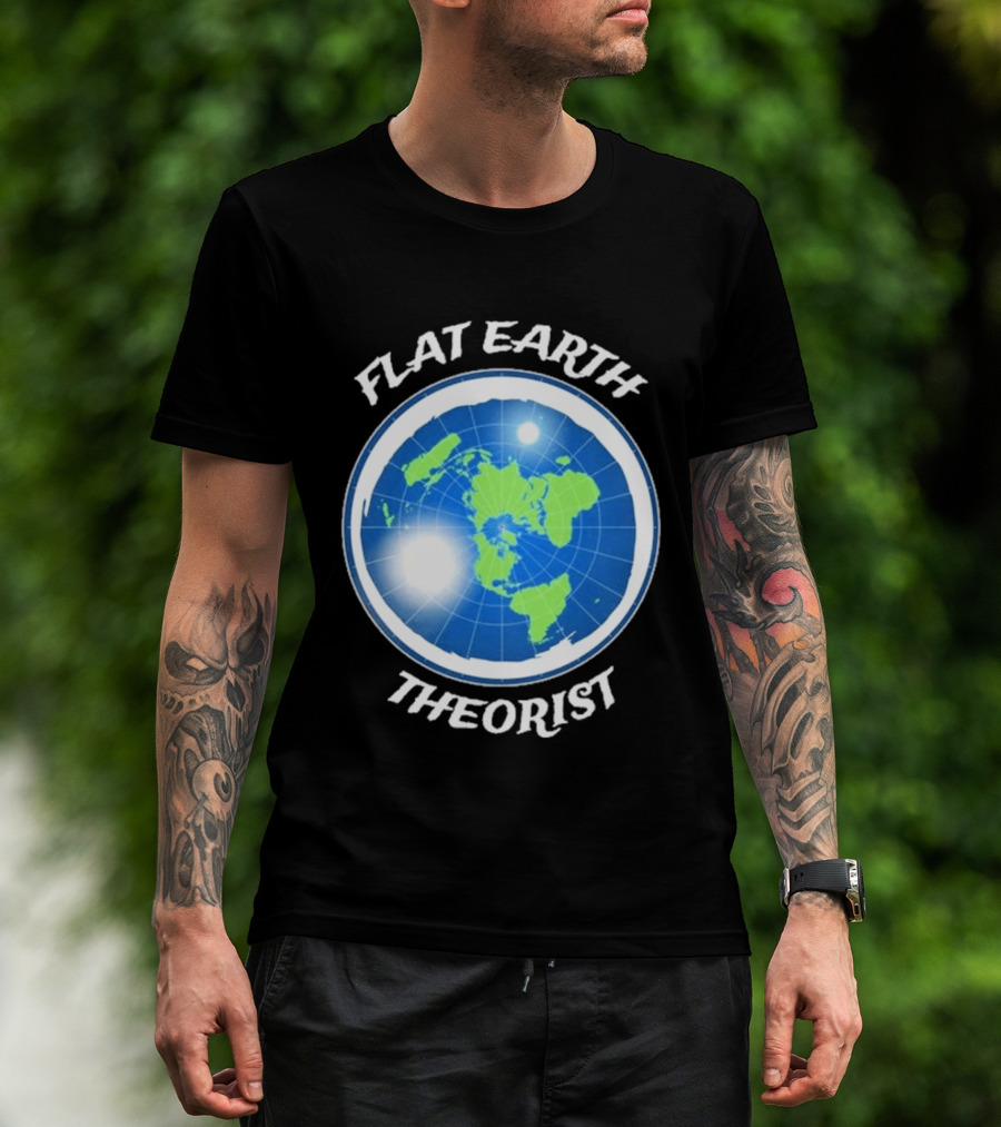 Flat Earth Theorist Ice Wall Map T-Shirt