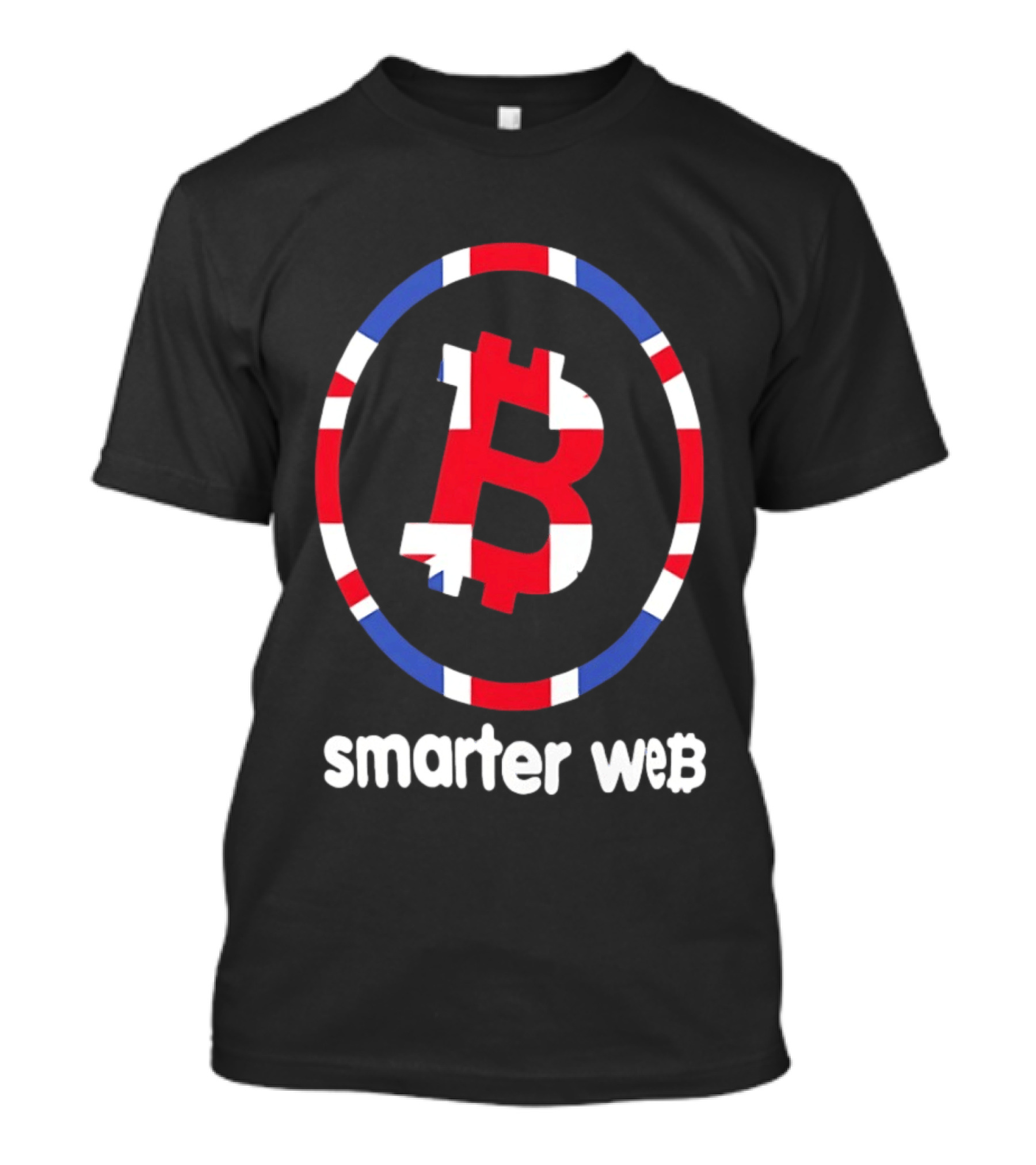 Smarter Web Bitcoin UK Flag Crypto Blockchain T-Shirt