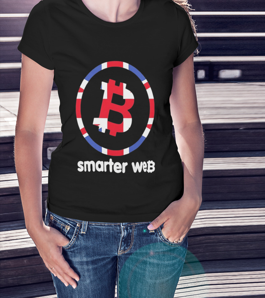 Smarter Web Bitcoin UK Flag Crypto Blockchain T-Shirt