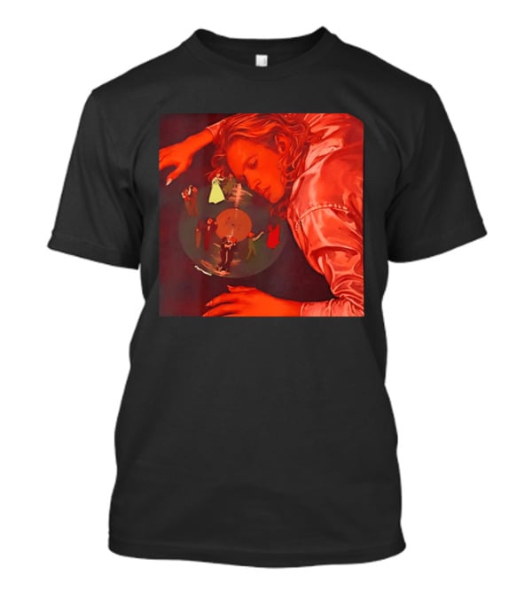 Vinyl Dreams Young Man Resting With Dancing Figures T-Shirt