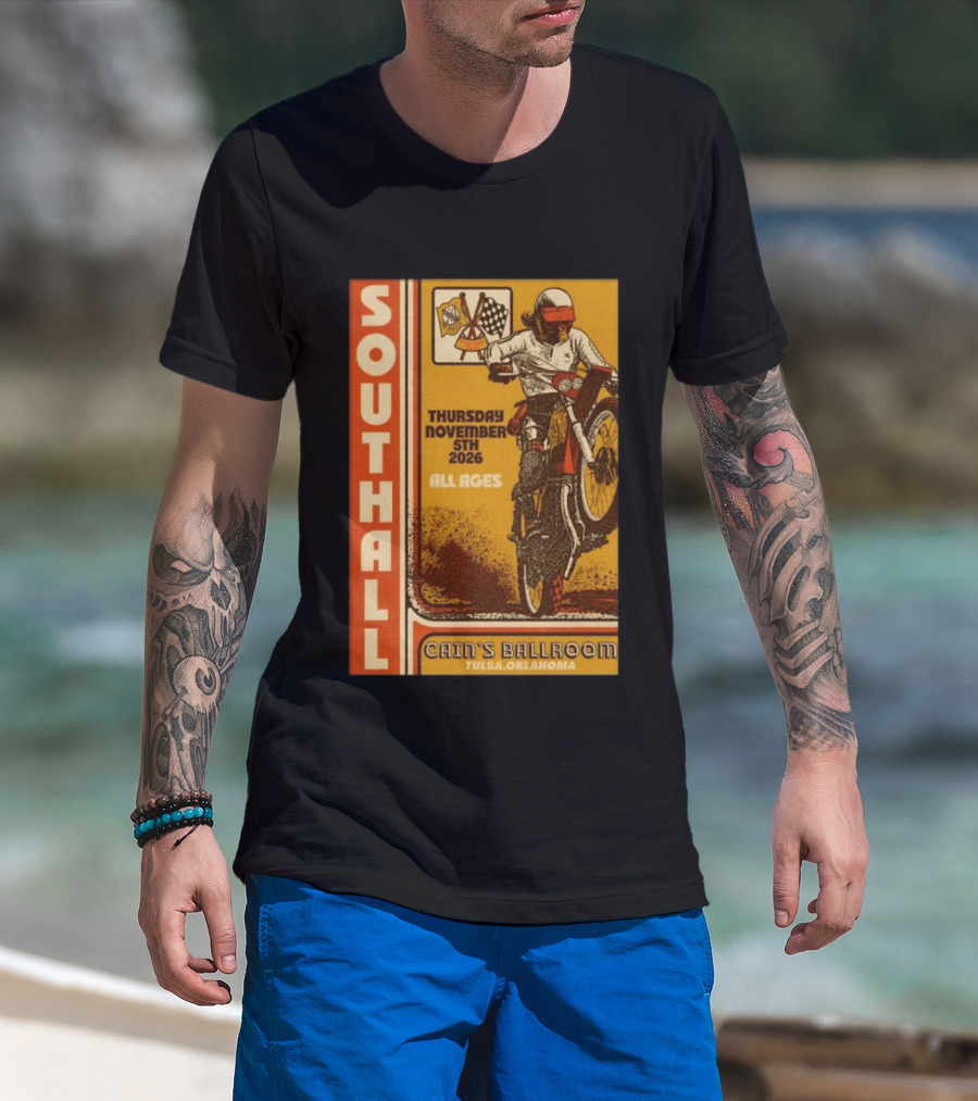 Southall Live At Cain's Ballroom Tulsa OK November 5 2026 Motorcycle Event T-Shirt