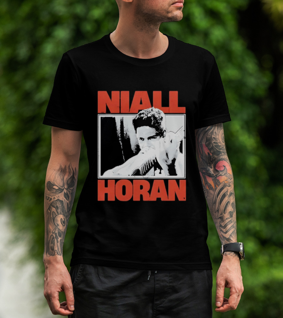 Niall Horan Distressed Guitar Player Image One Direction T-Shirt