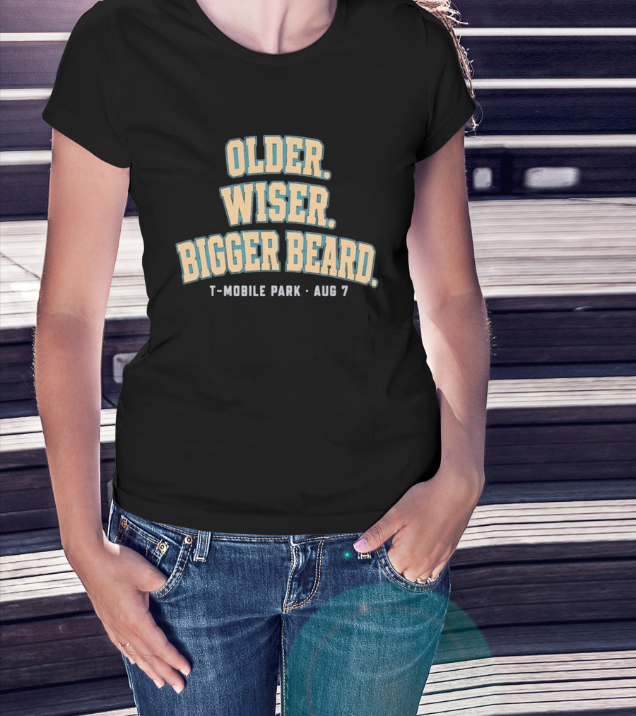 Older Wiser Bigger Beard Mobile Park Aug 7 T-Shirt