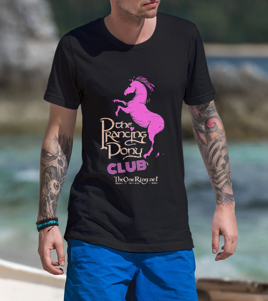 The Prancing Pony Club Pink Horse JRR Tolkien TheOneRingnet T-Shirt
