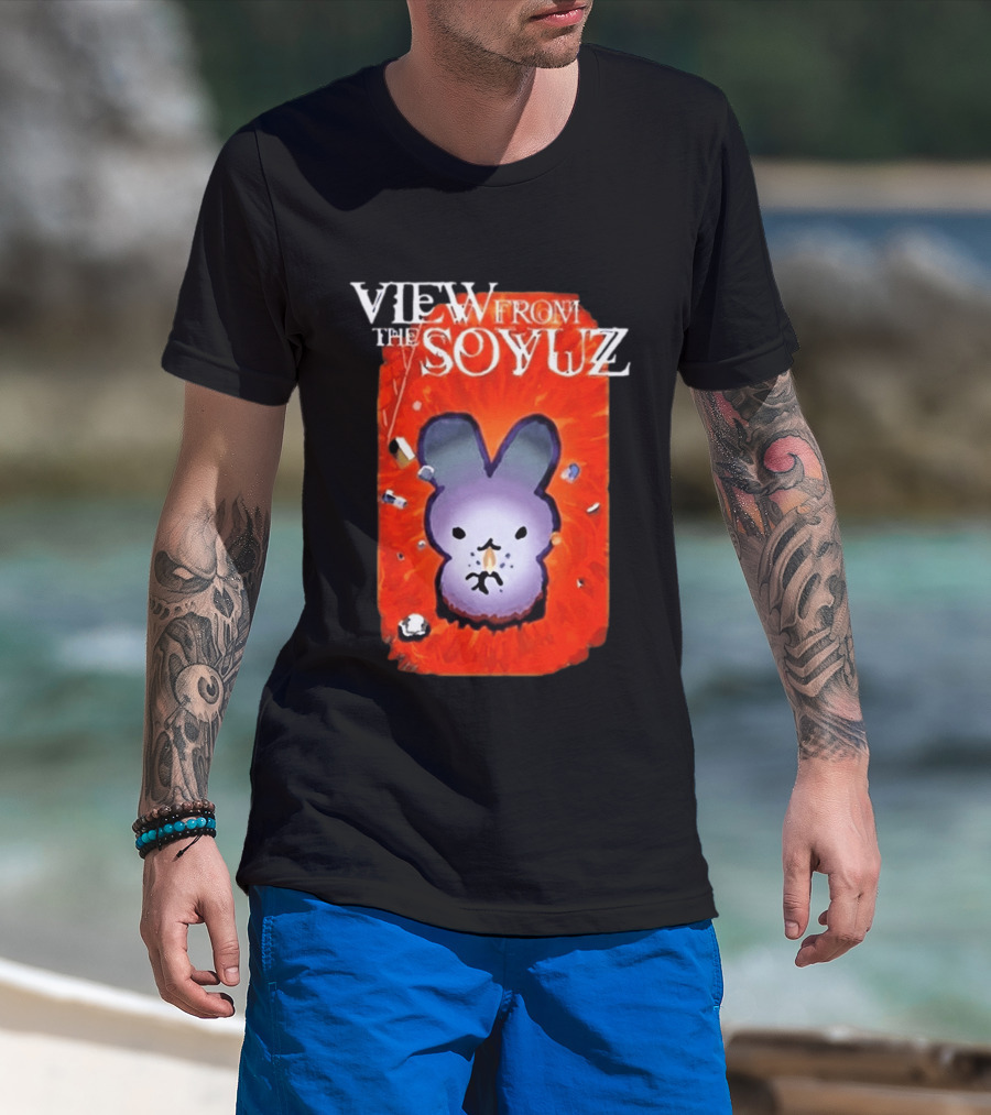 View From The Soyuz Ubiquitous Space Rabbit Explosion T-Shirt
