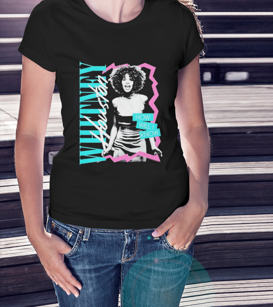 Whitney Houston How Will I Know Vintage Style Music Icon Retro 80s Fashion T-Shirt