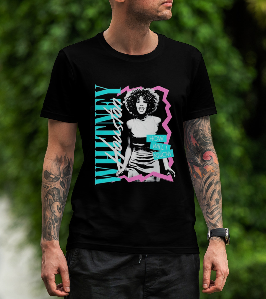 Whitney Houston How Will I Know Vintage Style Music Icon Retro 80s Fashion T-Shirt